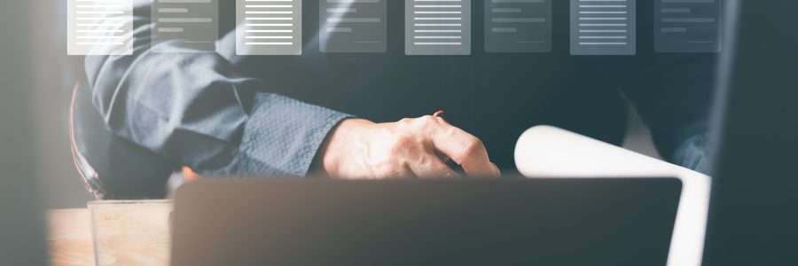 Businessman using laptop manage human resource recruiting documents,Concept recruiting business professionals,record keeping database technology file access document sharing

recruitment employment